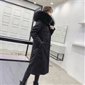 Warm Real Raccoon Fur Overcoat Fashion Women Coat - Black