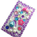 Flower Crystal Bling Diamond Rhinestone Jewellery stickers for mobile phone cases covers - Strawberry