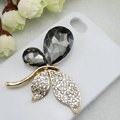 Bling Butterfly Alloy Metal Rhinestone Crystal DIY Phone Case Cover Deco Kit - Black