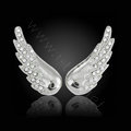 Bling Angel wing Alloy Rhinestone Crystal DIY Phone Case Cover Deco Kit 38*15mm - White