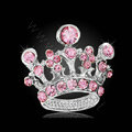 Bling Crown Alloy Rhinestone Crystal DIY Phone Case Cover Deco Kit 22*24mm - Pink