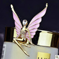 Bling Elf Angel Alloy Rhinestone Crystal DIY Phone Case Cover Deco Kit 56*80mm - Pink