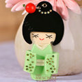 Bling Kimono doll Alloy Rhinestone DIY Phone Case Cover Deco Kit 90*45mm - Green