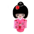 Bling Kimono doll Alloy Rhinestone DIY Phone Case Cover Deco Kit 90*45mm - Rose