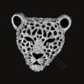 Bling Leopard Alloy Crystal Rhinestone DIY Phone Case Cover Deco Kit 46mm - White
