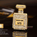 Bling Parfum bottle Alloy Crystal Rhinestone DIY Phone Case Cover Deco Kit 30*50mm - Gold