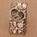Alloy Crown Bling Crystal Case Rhinestone Cover shell for iPhone 4G 4S - Champagne