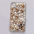 Alloy Skull Bling Crystal Case Rhinestone Cover for iPhone 4G 4S - Silver