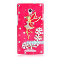 Angel gril Bling Crystal Case Rhinestone Cover shell for OPPO U705T Ulike2 - Rose