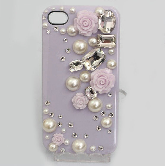 Whole Bling Crystal White Alloy Flower Camellia Diy Cell Phone Case S Cover Deco Den Kit From Chinese Wholer I Tao Net