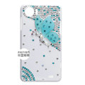 Butterfly Bling Crystal Case Rhinestone Cover shell for OPPO finder X907 - Blue