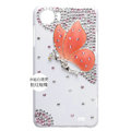 Butterfly Bling Crystal Case Rhinestone Cover shell for OPPO finder X907 - Orange