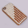 Claw chain Bling Crystal Case Rhinestone Cover shell for iPhone 4G 4S - Champagne