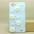 Daisy Bling Crystal Case Rhinestone Cover shell for OPPO finder X907 - White