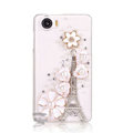 Eiffel Tower Bling Crystal Case Rhinestone Cover shell for OPPO finder X907 - White