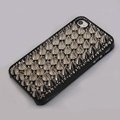 Steeple Rivet Bling Crystal Case Rhinestone Cover shell for iPhone 4G 4S - Black