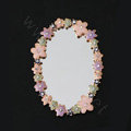 Flower edge mirror Alloy Crystal DIY Phone Case Cover Deco Kits - Purple Pink