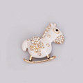 Horse Alloy Bling Metal Crystal DIY Phone Case Cover Deco Kit - White