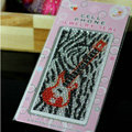 Black Guitar Crystal Bling Rhinestone mobile phone DIY Craft Jewelry Stickers