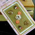 Brown 3D flower Crystal Bling Rhinestone mobile phone DIY Craft Jewelry Stickers