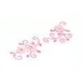 Pink Flower Crystal Bling Rhinestone mobile phone DIY Craft Jewelry Stickers