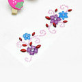 Purple Blue Flower Crystal Bling Rhinestone mobile phone DIY Craft Jewelry Stickers