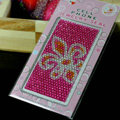 Rose Flower Crystal Bling Rhinestone mobile phone DIY Craft Jewelry Stickers