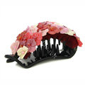 Hair Jewelry Fabric Flower Bead Rhinestone Hairpin Hair Claw Clip Clamp - Red
