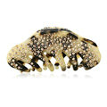 Hair Jewelry Rhinestone Crystal Full Diamond Hair Clip Claw Clamp - Black