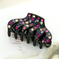 Hair Jewelry Rhinestone Crystal Woman Hair Clip Claw Clamp - Black