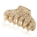 Hair Jewelry Rhinestone Crystal Woman Hair Clip Claw Clamp - Champagne