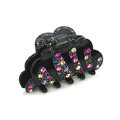 Hair Jewelry Sparkly Crystal Rhinestone Hair Clip Claw Clamp - Black