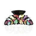 Luxury Hair Jewelry 3D Rhinestone Crystal Hair Clip Claw Clamp - Multicolor