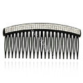 Hair Jewelry Crystal Rhinestone Resin Hair Pin Comb Clip - Black