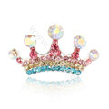 Mini Crown Hair Accessories Alloy Crystal Rhinestone Hair Pin Clip Combs - Multicolor