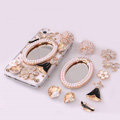 White Pearl Mirror Flower Rhinestone Crystal DIY Cell Phone Case Cover Deco Den Kits