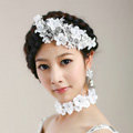 Wedding Bride Jewelry Crystal Flower Lace Headband Headpiece Rhinestone Hair Accessories
