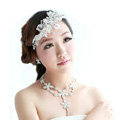 Wedding Bride Jewelry Crystal Lace Flower Headpiece Headband Hair Accessories