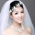 Wedding Bride Jewelry Crystal Pearl Headband Headpiece Butterfly Hair Accessories