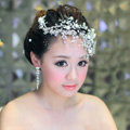 Wedding Bride Jewelry Crystal Pearl Headband Headpiece Flowers Hair Accessories