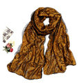 High-end Fashion long scarf shawl women warm silk lace wrap scarves - Yellow