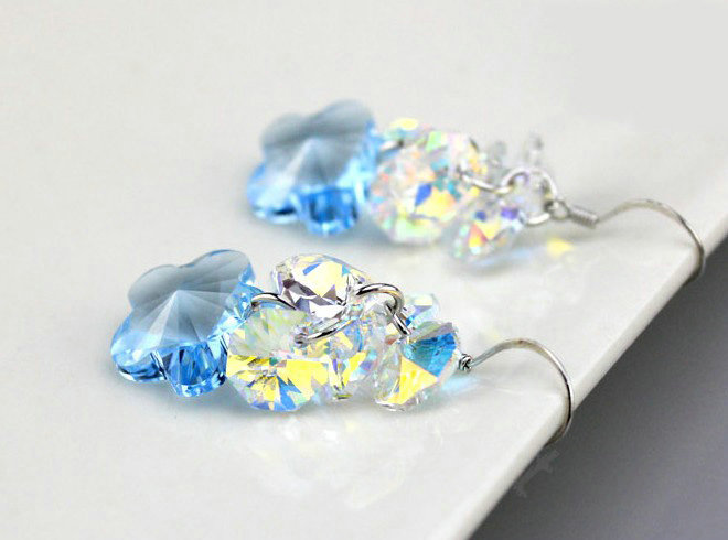 Buy Wholesale Luxury crystal bead diamond 925 sterling silver flower ...
