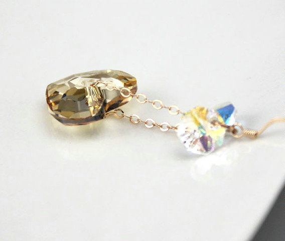 Buy Wholesale Luxury crystal diamond 925 sterling silver long heart ...