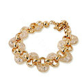 18k Rose Gold Plated Bracelets Bangles for Women champagne gold wire Zircon Crystal Jewelry