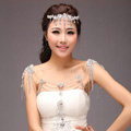 High Quality Luxury Crystal Tassel Wedding Bridal Shoulder Chain Strap Shawl Necklace jewelry