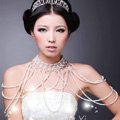 Luxury Elegant Multilayer Pearl Wedding Bridal Shoulder Chain Strap Shawl Necklace jewelry