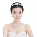 Elegant Bride Pearl Flower Rhinestone Crystal Bridal Hair Crowns Tiaras Wedding Accessories