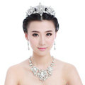 Luxury Newest Bride Flower Rhinestone Crystal Bridal Hair Crowns Tiaras Wedding Accessories