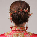 Classic Bride Butterfly Rhinestone Hair Pin Cheongsam Wedding Bridal Hair Clasp Accessories