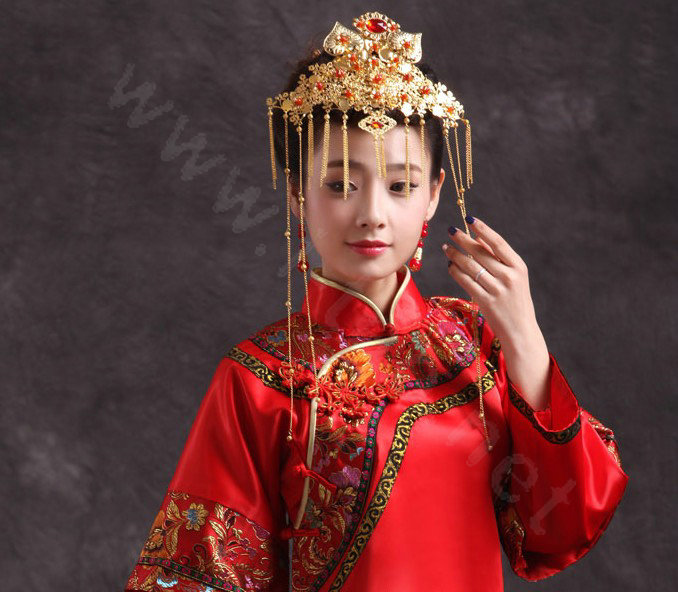 Buy Wholesale Elegant Bride Chinese style Costume Tassel Phoenix ...
